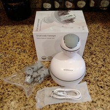 Cordless Smart Scalp Massager SF-701 Grey White New Open Box