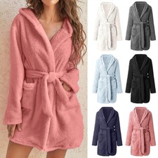 Luxury Terry Towel Bathrobe Womens Girls Soft Towelling Robe Shawl Dressing Gown