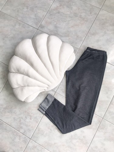 CALZEDONIA LEGGINGS SIMIL JEANS JEGGINGS CON RISVOLTO | eBay