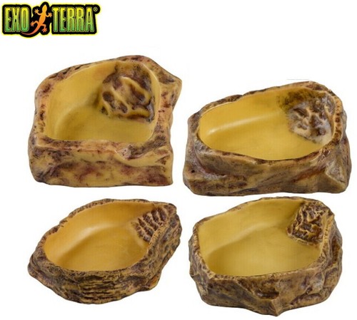 Reptile Tortoise Feeding Water Dish Food Bowl Toy Drinking Resin Dish