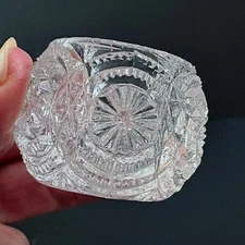 BRYCE Medallion Sunburst 1905 Set of 6 EAPG Glass Salt Cellars Open Salts