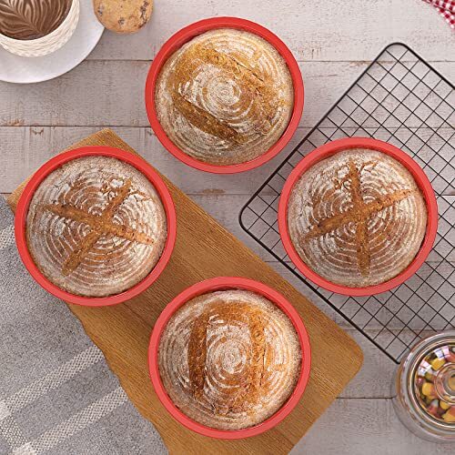 6 inch - Set of 4 Silicone Molds for Baking, 4 Pack:6 inch Round Cake Pans - Picture 5 of 8