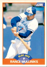 1989 Score #385    Rance Mulliniks    Infield   Toronto Blue Jays  FREE shipping