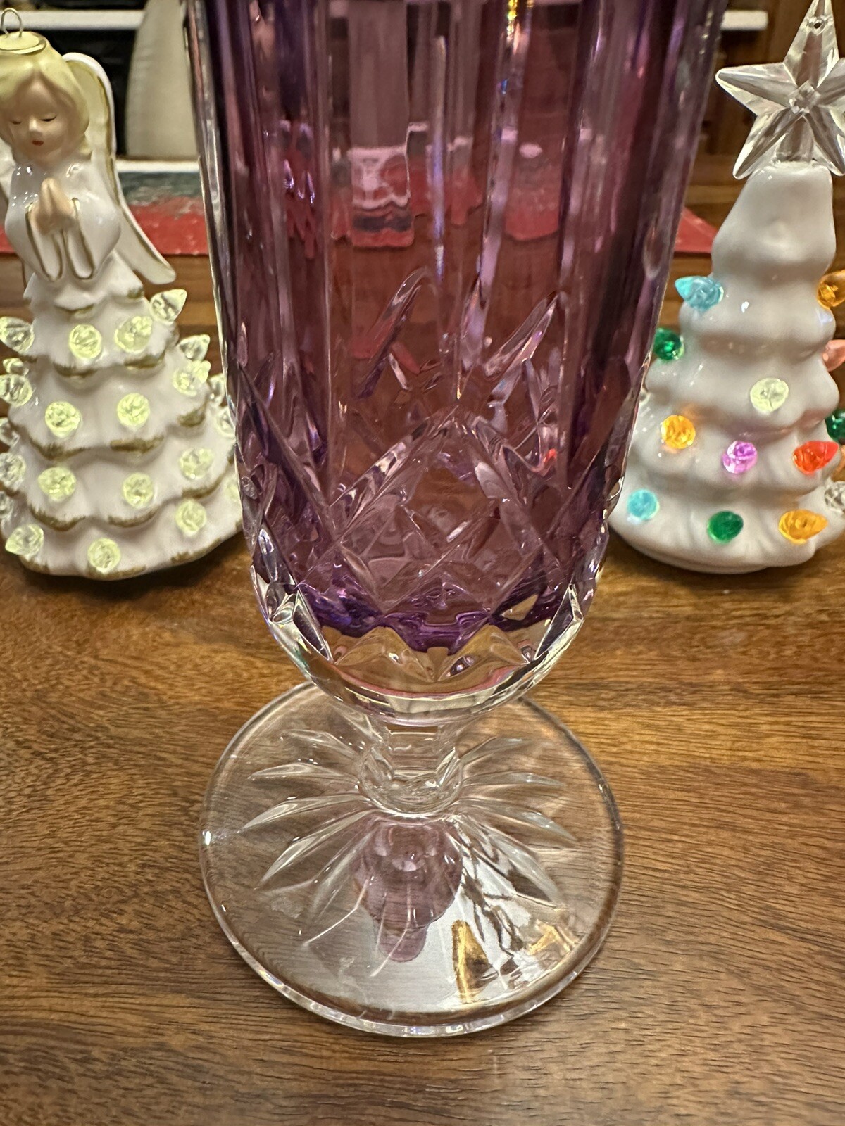 Vintage Retired Waterford Lismore 8 In Purple Bud Vase eBay