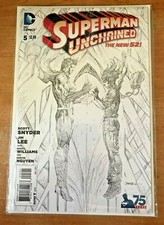 Superman Unchained #5: Jim Lee & Scott Williams B&W Variant 1:300