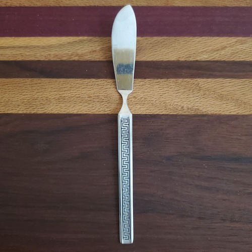 Vtg MCM Noritake Eros Cheese ButterKnife Replacement Retired GreekKey Serpentine