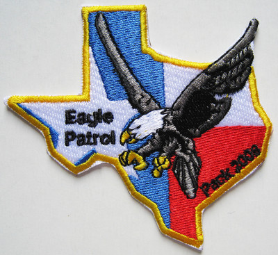 AUFNÄHER / PATCH - TEXAS ADLER - EAGLE -USA - WESTERN - COUNTRY - BIKER - Ref.13