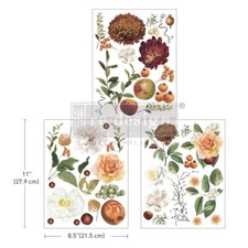 Prima Marketing Re-Design 8.5”x 11” Decor Transfers 3pcs - Seasonal Splendor