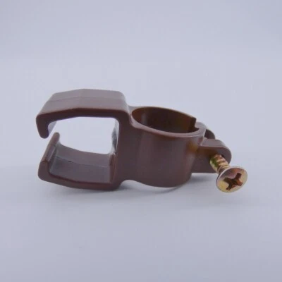 GARDINEN RÖTTGER U-Schienenhalter für Gardinenstangen 28mm - Träger braun