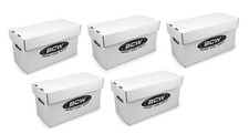 5 BCW Record Storage Box For 45 RPM 7" Vinyl Albums Acid Free Archival Cardboard