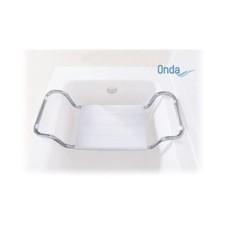 Sedia per vasca da bagno senza schienale in acciaio cromato Serie Onda Moretti