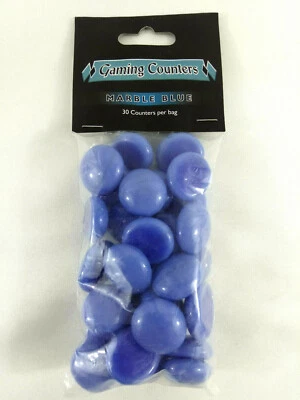 MTG Magic the Gathering 30 Gaming Counters Compteurs Marble Blue - Photo 1/2
