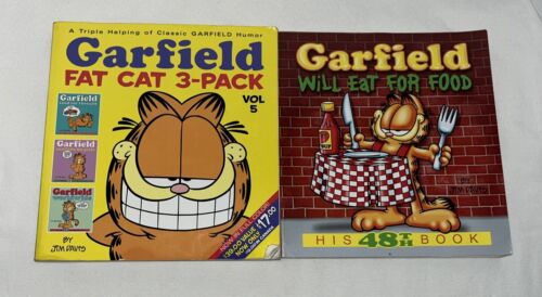 Garfield (Lot of 2) “Fat Cat 3-Pack” Volume 5 & “Will Eat For Food”-FREE SHIP!