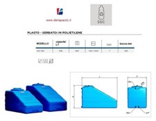 SERBATOIO CISTERNA  ELBI SSC 500 LITRI SOTTOSCALA ACQUA POTABILE