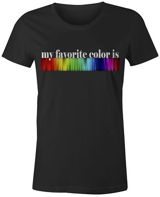 9 Crowns Tees Women's My Favorite Color is Rainbow T-Shirt