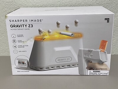 Sharper Image Gravity Z3 Hover Target Game With Blaster Gun Foam