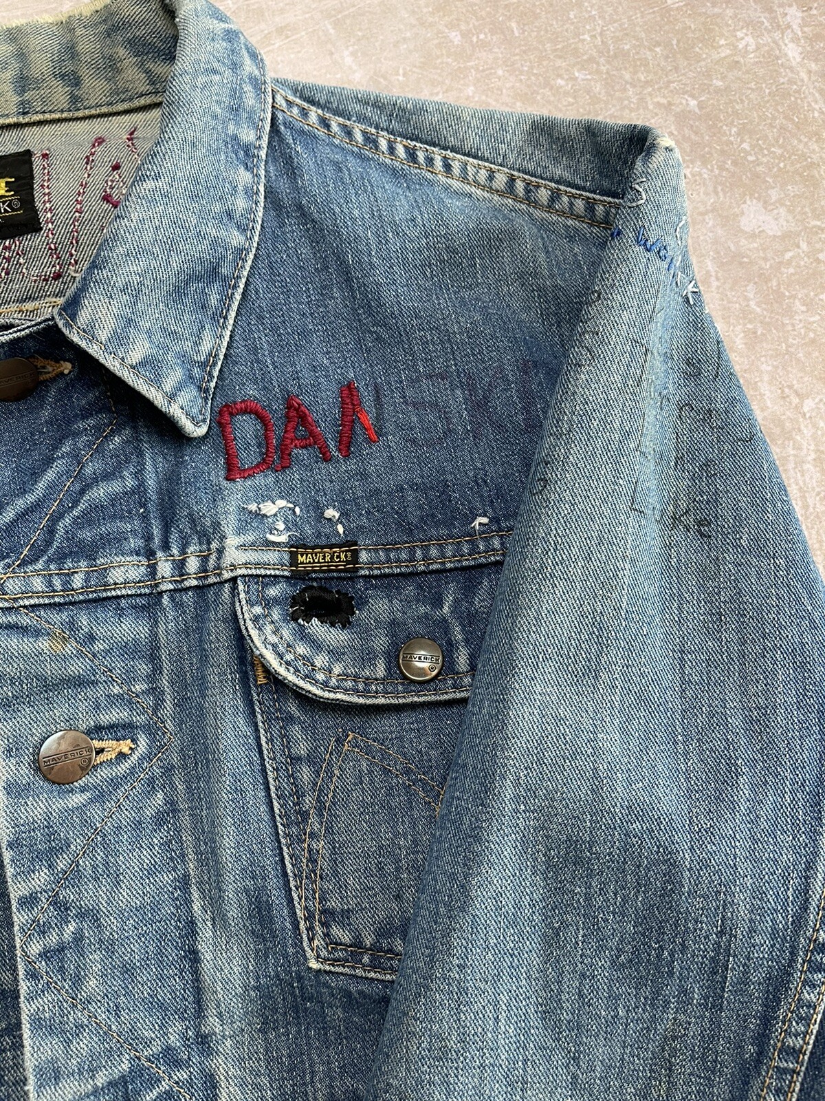 Vintage 70s Maverick Selvedge Denim Chain Stitched J… Gem
