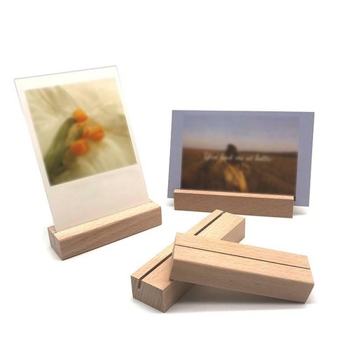 Simple Wood Place Card Holders Table Number Stands Sign Holders for Wedding Desk - Picture 5 of 7
