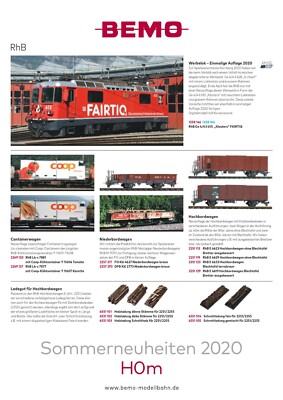 catalogue BEMO 2020 summer novelties HOm 1/87 D aa