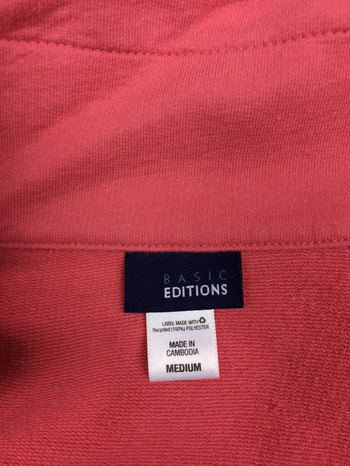 Basic Editions Jacket Womens Size Medium Pink Ful… - image 4