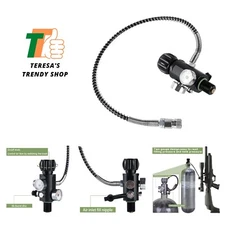 7/8-14UNF thread 4500psi Paintball Fill Station PCP Air-gun Charging Valve Du...