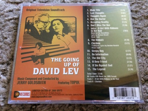 THE GOING UP OF DAVID LEV Jerry Goldsmith LIMITED 2000 COPY PRESSING SEALED - Picture 2 of 3