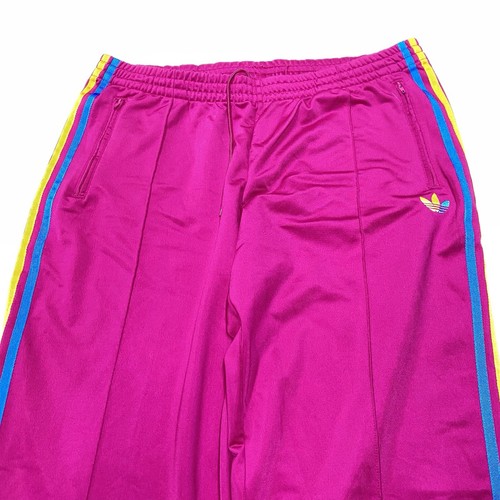 Adidas Grun Woman’s Track Pants Trefoil Purple W/ Multi Color Stripes Size XL - Picture 4 of 6
