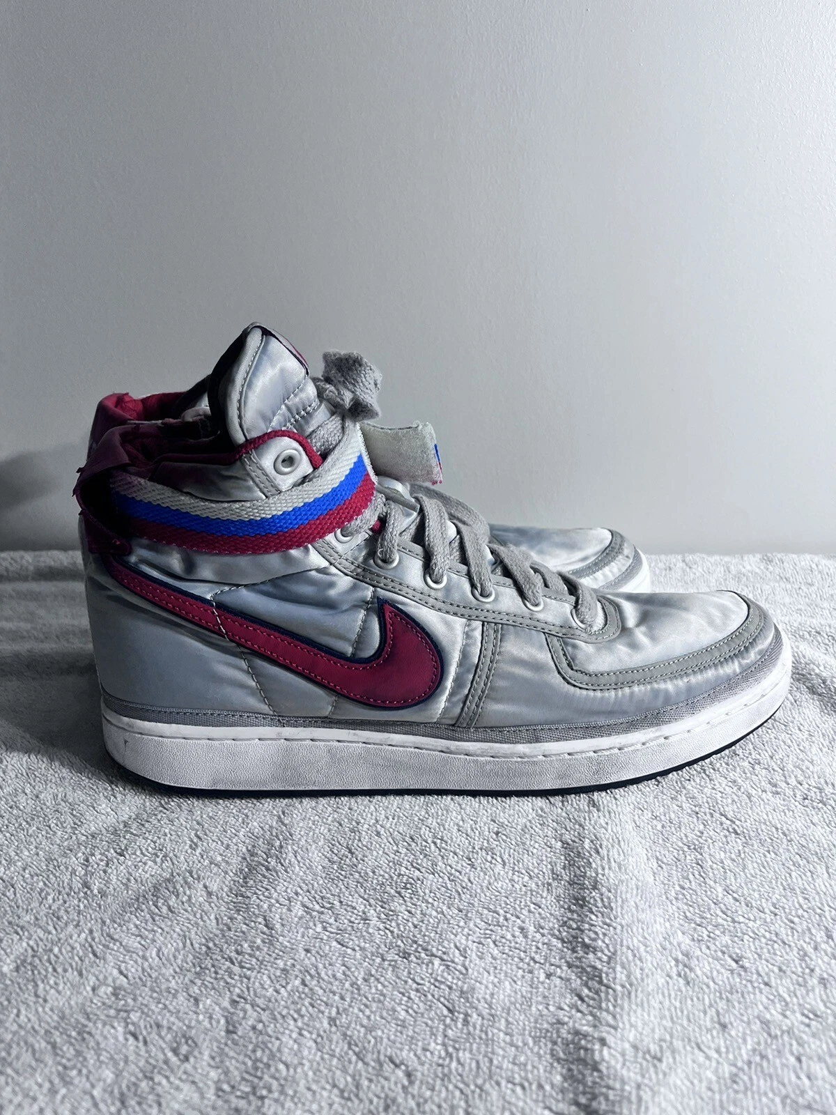Nike Vandal High Supreme QS OG argent métallique rouge homme taille 11,5 voir photos