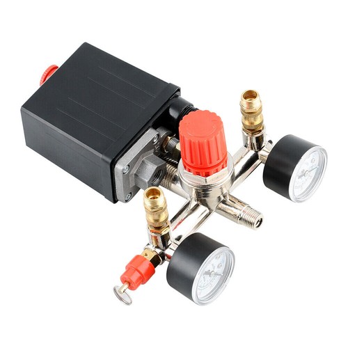 175PSI Air Compressor Pressure Switch Control Valve Manifold Regulator Gauges - Picture 4 of 12