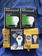 GE, Philips, And Sylvania 75 And 60 Watts Soft White Light Bulbs