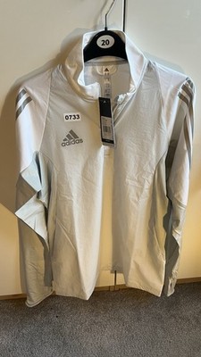 Adidas Trainingstop weiß Viertelreißverschluss - nagelneu mit Etikett Größe XS