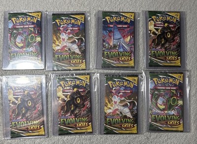 Pokémon Sword & Shield Evolving Skies Booster Pack Lot of (8  display picture 1