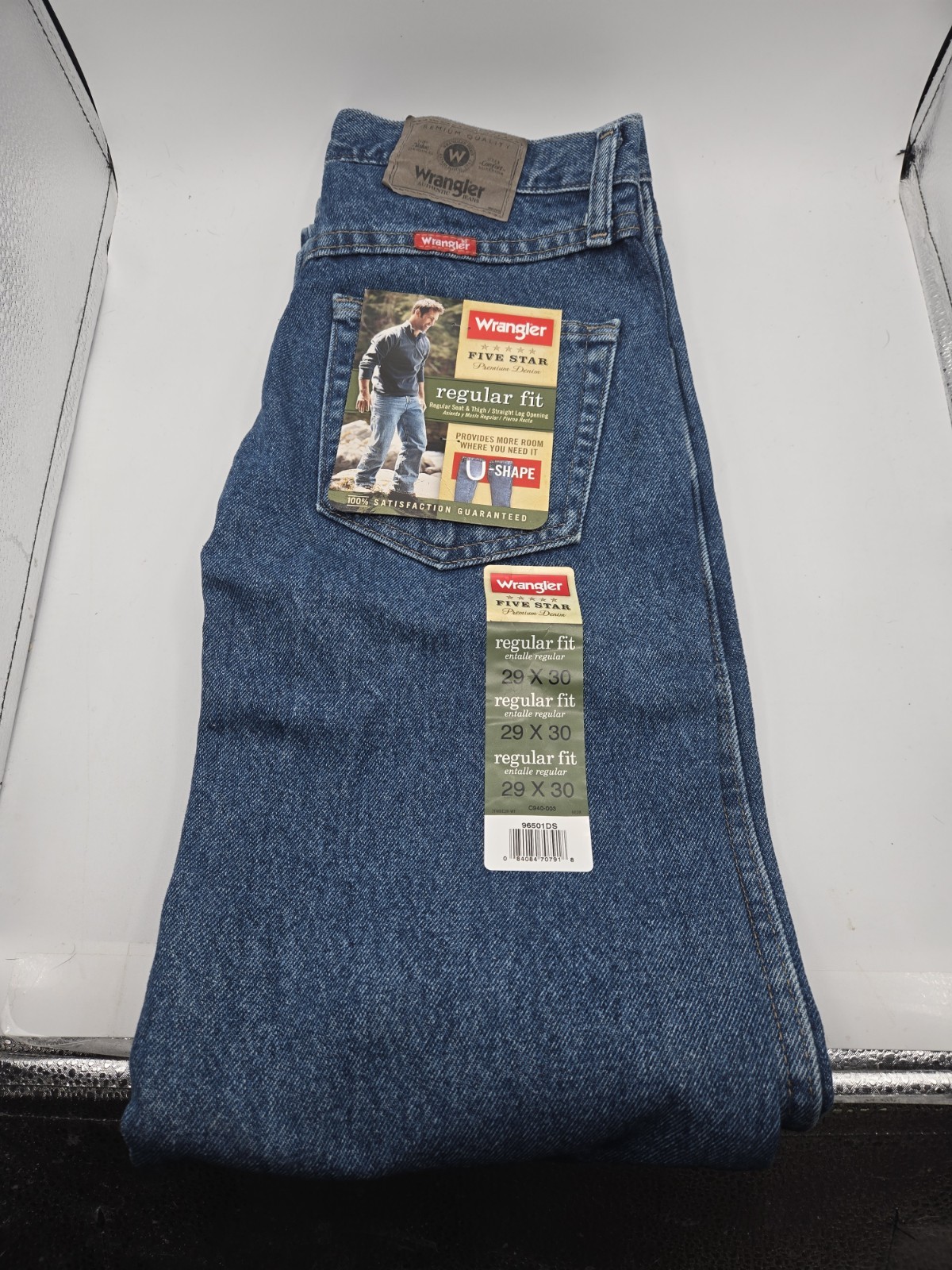 Wrangler Men's Five Star Premium Denim Regular Fit Straight 