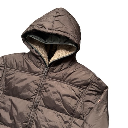 Scotch & Soda Puffer Jacket Brown Womens Large Quilted Liner Hooded - Picture 2 of 9