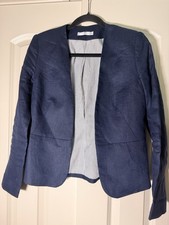 MNG Collection Blue Blazer Jacket Women's Size XS Single Button Tailored Fit