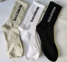 Salomon Unisex Socks, 3 Pack - EVERYDAY CREW, Terry, Support Zone, Logo