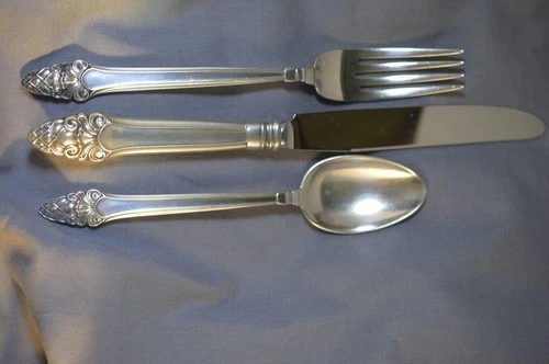 3-Piece Dinner Set Gorham, Sovereign-Old .925 Sterling Silver,  no mono