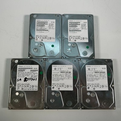 Hitachi 1TB SATA Mixed Speed [ 3Gb/s x 3 | 6Gb/s x 2] Internal HDD Lot of 5