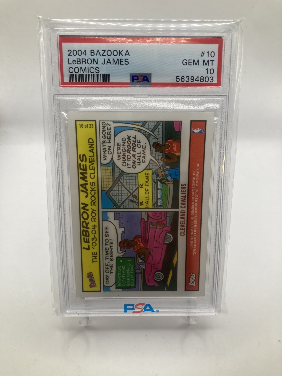 LeBron James 2004 Topps Bazooka #10 COMICS PSA 10