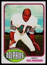 1976 Topps #335 Dick Anderson - POOR