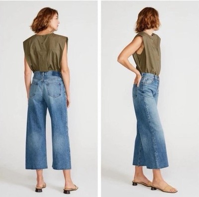 Etica Devon Wide Leg Crop Jeans in Birch Creek Size 27