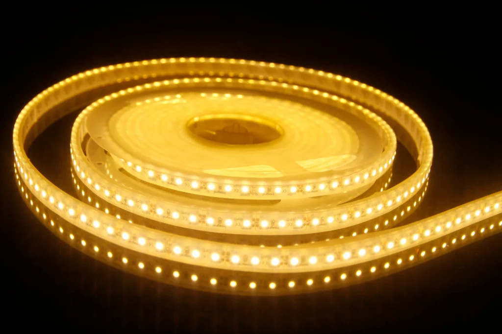 LED Tape 3528 SMD 12v 10mm 5m Reel 3000K IP65 6.5w/M 640lm/M Max Integral
