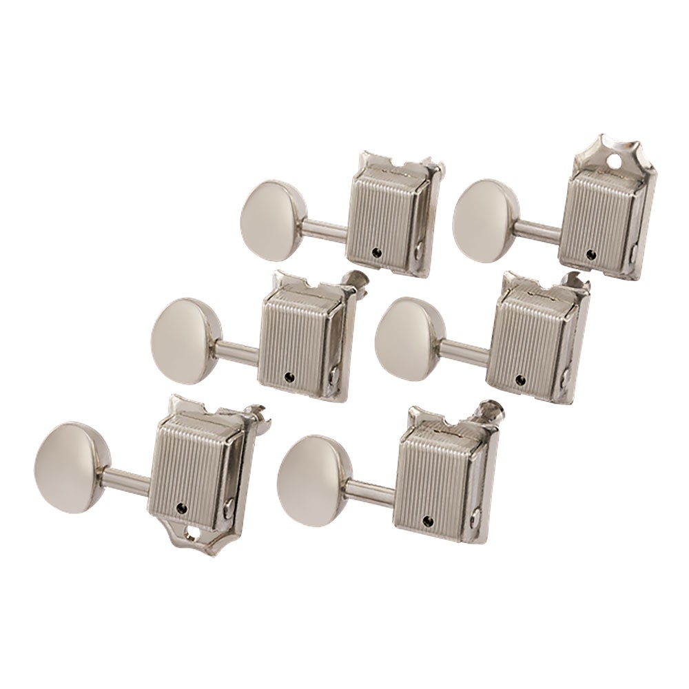 Fender Road Worn Vintage Style Tuners 6 In-Line Right Handed (Aged/Relic Nickel)