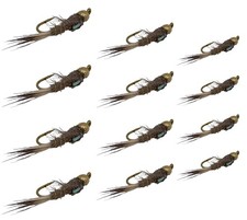 Fly Fishing Flies | Bead Head Hare's Ear Nymph | 12pc for Fly Fishing | 3 Siz...
