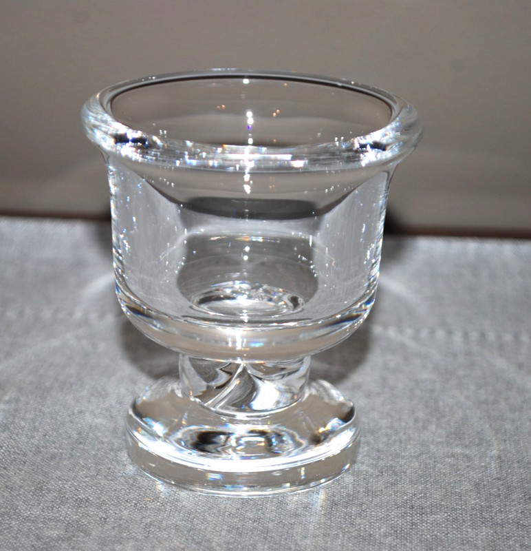 STEUBEN TWIST STEM CLEAR GLASS CIGARETTE TOOTHPICK URN HOLDER
