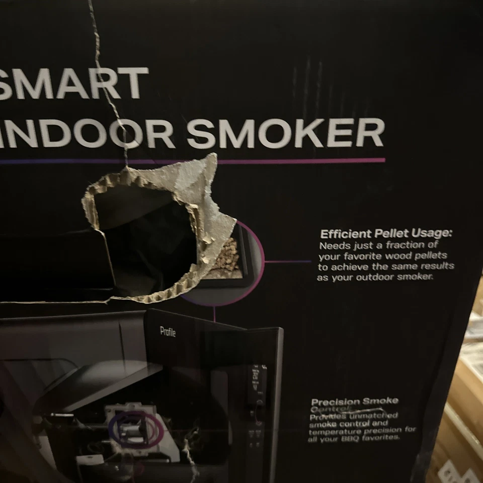 GE Profile Smart Indoor Pellet Smoker - 2.1 Cubic Ft Black NEW Some box damage - Image 4 of 4