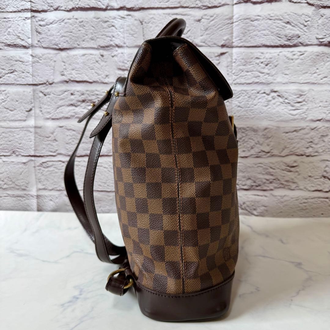 LOUIS VUITTON Soho Backpack Daypack N51132 Brown Damier canvas Women Louis Vuitton N51132 Soho Damier Ebene Backpack/Daypack  main image 4
