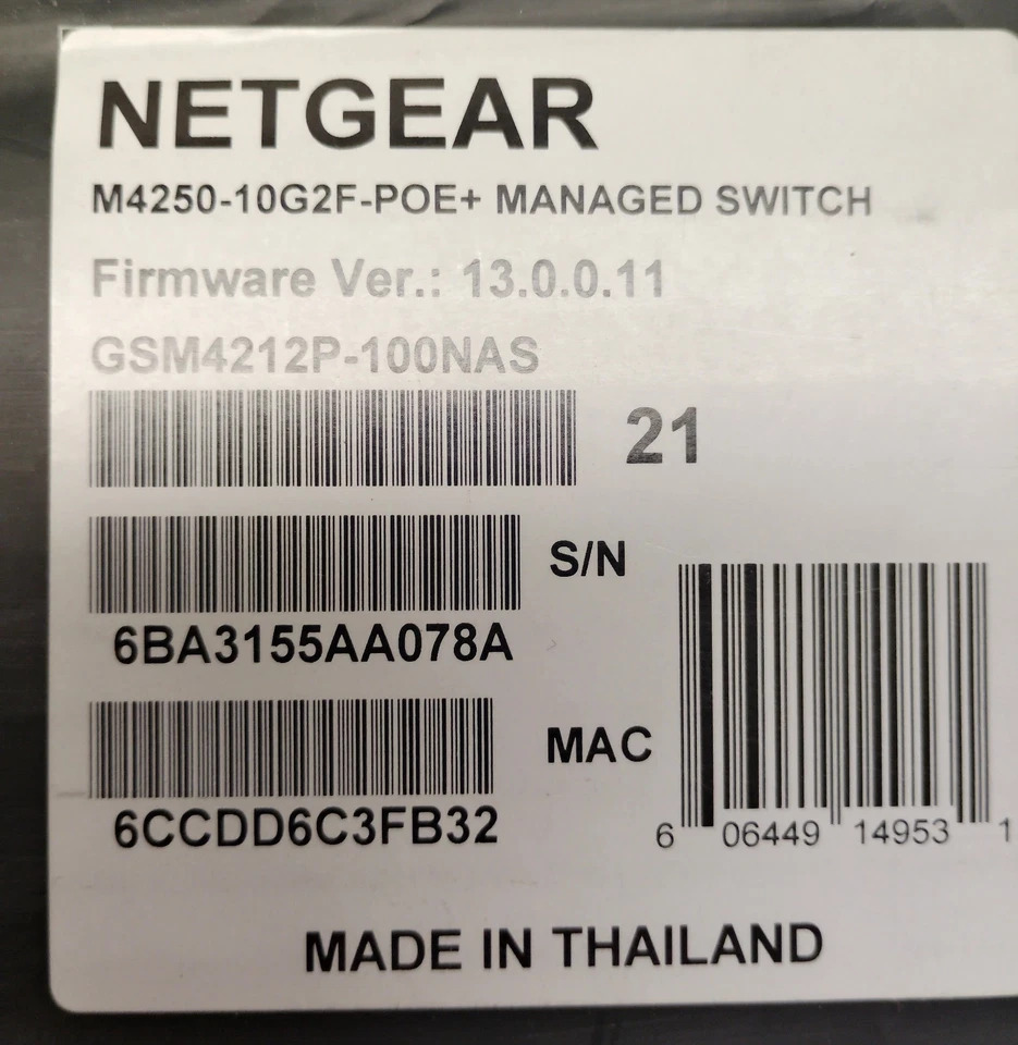 Netgear M4250 GSM4212P AV Line 8-Port PoE+ Managed Gigabit Switch w/ SFP 125W - Image 2 of 4