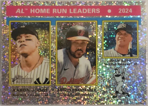 2025 Topps Heritage-AL HR Leaders- Judge/Santander/Soto Silver Sparkle Refractor