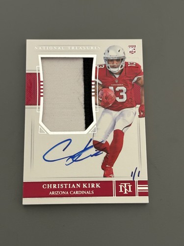 CHRISTIAN KIRK - 2018 Panini National Treasures 1/1 RPA Cardinals